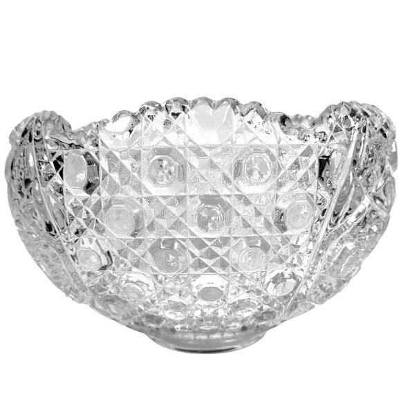 L E Smith Glass Company Daisy & Button Punch Bowl Set with 17 Cups-Excellent! - Picture 2 of 13